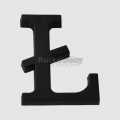 Litera plastikowa PLAST-MET czarna 90 mm "Ł"