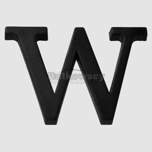 Litera plastikowa PLAST-MET czarna 90 mm "W"
