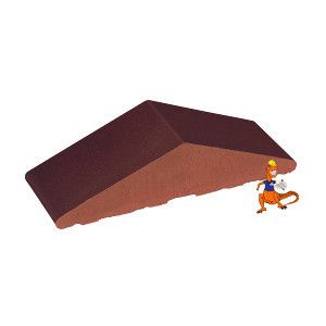 KSZTAŁTKA OGRODZENIOWA KLINKIEROWA KOLOR KARMAZYNOWA WYSPA (07) KO 180/120x65x58 MM ZAOKRĄGLONA PEŁNA FIRMY KLINKIER PRZYSUCHA
