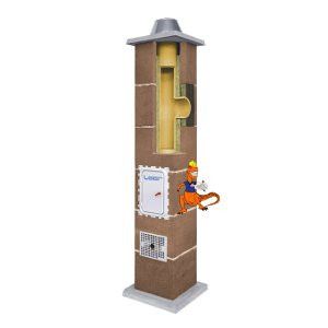 KOMPLETNY KOMIN IZOLOWANY LEIER 10 MB FI 250 + WENT