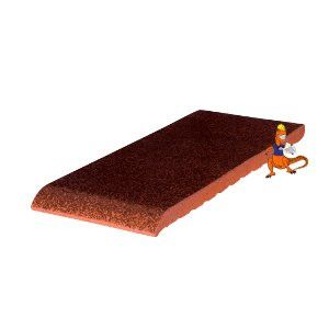 KSZTAŁTKA PARAPETOWA KLINKIEROWA KOLOR BRĄZ SZKLIWIONY (02) 245x120x15 MM FIRMY KLINKIER PRZYSUCHA 