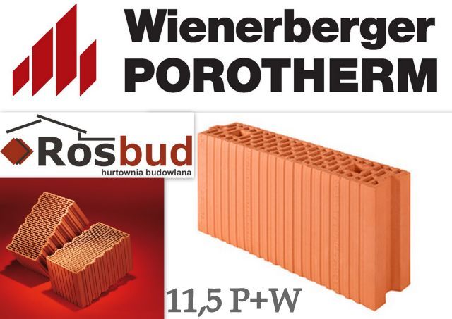 Pustak ceramiczny Porotherm 11.5 P+W Wienerberger