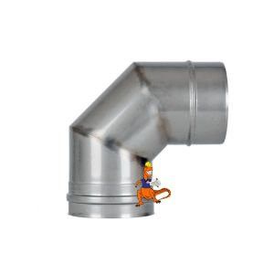 KOLANO 90 STOPNI STALOWE SPALINOWE KWASOODPORNE KS O ŚREDNICY  FI180 KOMINUS