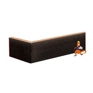 PŁYTKA KĄTOWA KLINKIEROWA KOLOR ONYKSOWA CZERŃ (17) 250/120x65x10 MM FIRMY KLINKIER PRZYSUCHA 
