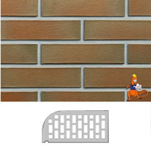 KSZTAŁTKA KLINKIEROWA PERFOROWANA CANBERRA CIENIOWANY GŁADKA TYP 410 240x115x71 MM FIRMY ROBEN