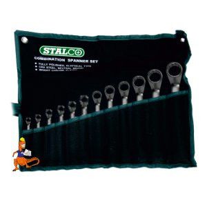 KLUCZE OCZKOWE ODGIĘTE 6-32MM  KPL 12-EL  FIRMA STALCO
