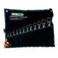 KLUCZE OCZKOWE ODGIĘTE 6-32MM  KPL 12-EL  FIRMA STALCO