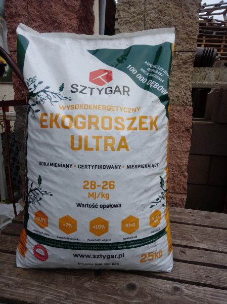 Ekogroszek Ultra SZTYGAR 25 kg 28-26 MJ/kg