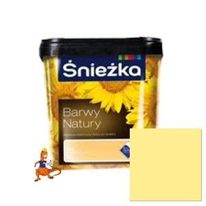 FARBA LATEKSOWA BARWY NATURY Z DODATKIEM TEFLON KOLOR SŁONECZNY PORANEK 5L FIRMY ŚNIEŻKA 