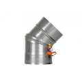 KOLANO 45 STOPNI OWALNE STALOWE SPALINOWE KWASOODPORNE ŻAROODPORNE KO O WYMIARACH 120x180 MM KOMINUS