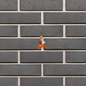 CEGŁA KLINKIEROWA POŁÓWKA KOLOR TYTAN N RF 250x70x65 MM FIRMY CRH KLINKIER  