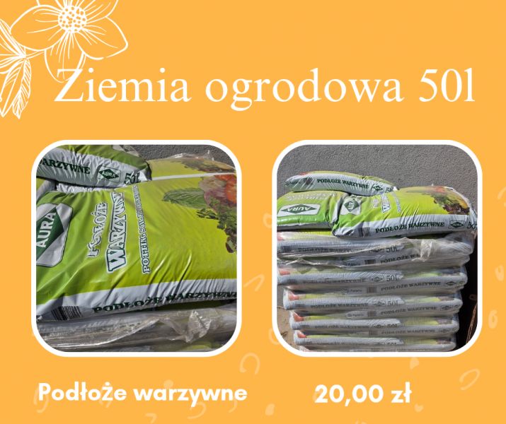 Ziemia ogrodowa - podłoże warzywne AURA 50l firmy AGARIS