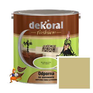 FARBA AKRYLIT W FASHION COLLECTION KOLOR ZAPACH MCHU LATEKSOWA ODPORNA NA SZOROWANIE 2,5L FIRMY DEKORAL