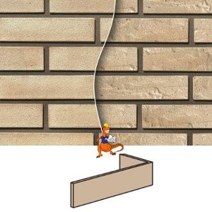 PŁYTKA KLINKIEROWA KĄTOWA KOLOR SIENA RYFLOWANA 250/120x13x65 MM FIRMY EKOKLINKIER EKOLINE