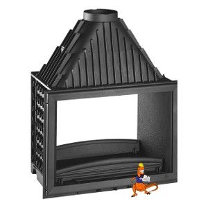 WKŁAD KOMINKOWY INVICTA 800 GRANDE VISION DWUSTRONNE PRZESZKLENIE ref.  6282-44 O MOCY 15kW