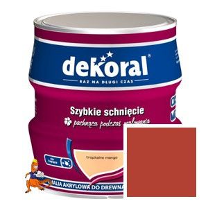 FARBA AKRYLUX KOLOR PIKANTNE CHILI EMALIA AKRYLOWA DO DREWNA I METALU JEDWABISTY POŁYSK 0,5L FIRMY DEKORAL 
