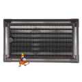 KRATKA KOMINKOWA EXCLUSIVE Z ŻALUZJĄ 160x320MM GRAFIT INOX PARKANEX